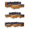 vidaXL Modular-Mittelsofa 1 Stk. mit Auflagen Massivholz Akazie