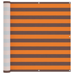 vidaXL Balkonsichtschutz Orange und Braun 110 x 600 cm Oxford-Stoff