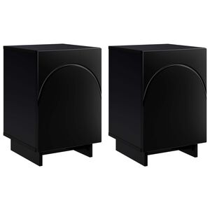 vidaXL Nachttisch 2 stk. Schwarz 33,5 x 34,5 x 50 cm Holzwerkstoff