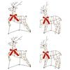 vidaXL Weihnachtsrentier 4 stk. 180 LEDs Warmes Wei&szlig;