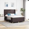 vidaXL Boxspringbett mit Matratze Braun 160 x 200 cm Stoff