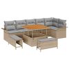 vidaXL Garten-Sofa-Set 9 stk. 8-Sitzanzahl Beige und Hellgrau