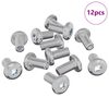 vidaXL Schraube mit Sperre Uni 12 pcs Silber M6 x 12 mm Stahl