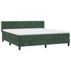 vidaXL Boxspringbett mit Matratze Dunkelgr&uuml;n 180x200 cm Samt
