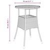 vidaXL 3-tlg. Garten-Bistro-Set mit Kissen Schwarz Poly Rattan