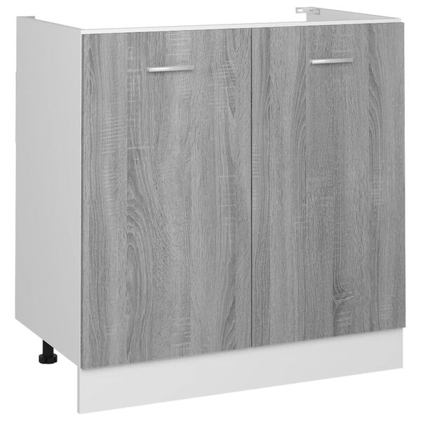 vidaXL Sp&uuml;lenunterschrank Lyon Grau Sonoma 80x46x81,5 cm Holzwerkstoff