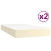 vidaXL Boxspringbett mit Matratze Creme 200x200 cm Kunstleder