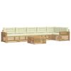 vidaXL Outdoor-Sofagarnitur 7 Stk. Wei&szlig; und Creme Polyester