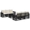 vidaXL Gartensofa-set 7 stk. Schwarz Poly-Rattan