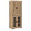 vidaXL Highboard 2 pcs Artisan-Eiche Holzwerkstoff