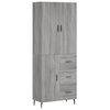 vidaXL Highboard Grau Sonoma 69,5x34x180 cm Holzwerkstoff