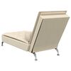 vidaXL Massage-Chaiselongue mit Nackenrolle Creme Stoff