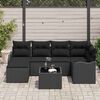 vidaXL Gartensofa-set Schwarz Poly-Rattan