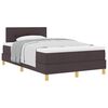 vidaXL Boxspringbett mit Matratze Dunkelbraun 120 x 190 cm Stoff