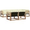 vidaXL Outdoor-Sofagarnitur 7 stk. Natur und Creme