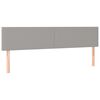 vidaXL Kopfteile Hellgrau 160x5x78/88 cm Stoff