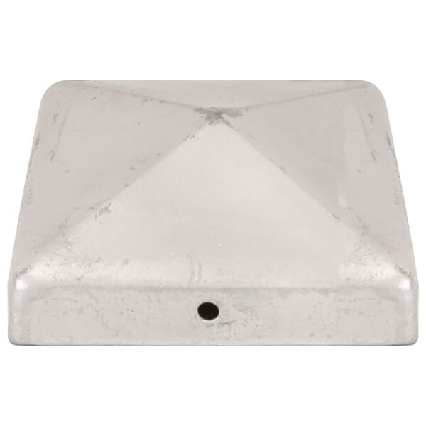 vidaXL Pfostenkappen 6 Stk. Pyramide Verzinktes Metall 91 x 91 mm