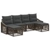vidaXL Gartensofa-set 6 pcs Grau Poly-Rattan