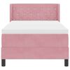 vidaXL Boxspringbett mit Matratze mit Kopfteil Rosa 200 x 100 cm Samt