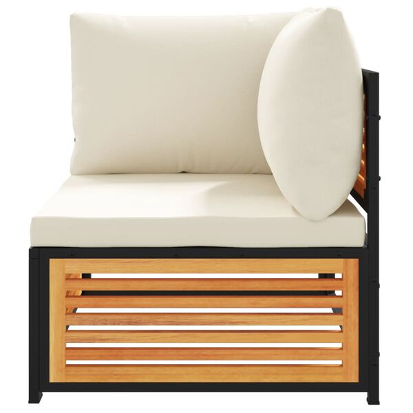 vidaXL Garten-Ecksofa mit Kissen Massivholz Akazie