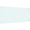 vidaXL K&uuml;chenr&uuml;ckwand Wei&szlig; 90x40 cm Hartglas