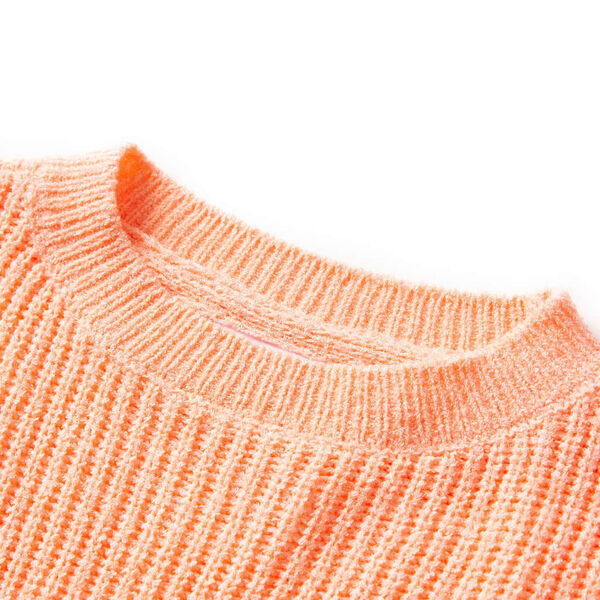 Kinderpullover Gestrickt Hellorange 116