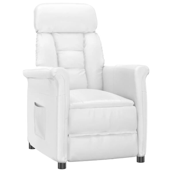 vidaXL Relaxsessel Wei&szlig; Kunstleder