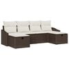 vidaXL Gartensofa-set mit Kissen mit Speicher 6 pcs Poly-Rattan