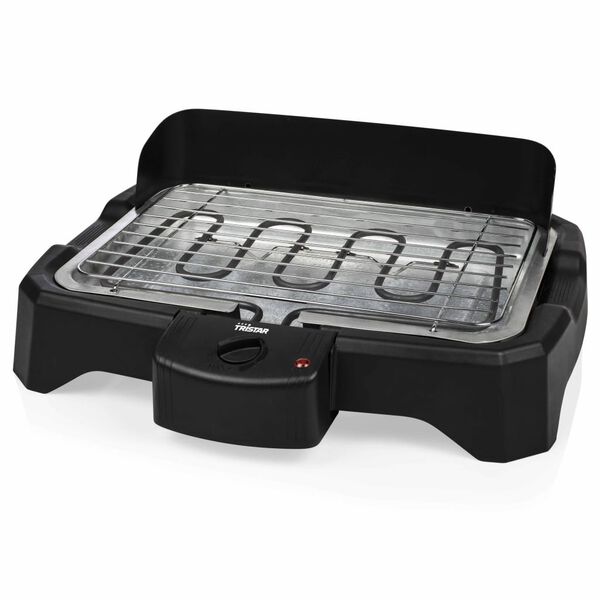Tristar Elektrischer Tischgrill 2000 W 34,5 x 23 cm Schwarz