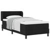 vidaXL Boxspringbett mit Kopfteil Schwarz 90 x 190 cm Stoff