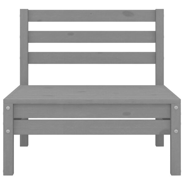 vidaXL 6-tlg. Garten-Lounge-Set Grau Kiefer Massivholz