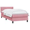 vidaXL Boxspringbett mit Matratze Rosa 80x210 cm Samt