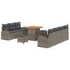 vidaXL Garten-Sofa-Set 10 stk. 9-Sitzanzahl Grau