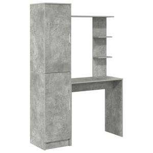vidaXL Schreibtisch 2 pcs Beton Grau