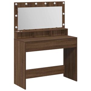 vidaXL Schminktisch Braun Eichen-Optik 100 x 41 x 135 cm Holzwerkstoff