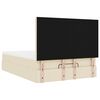 vidaXL Ottoman-Bett mit Matratze & LEDs Creme 140x200 cm Stoff