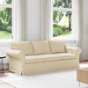 vidaXL Sofa 180cm Creme Metall