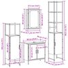 vidaXL Badezimmerm&ouml;bel-Set mit Regal 4 pcs Schwarz Holzwerkstoff
