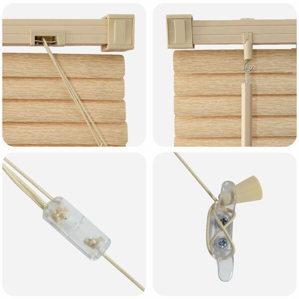 vidaXL Venetianer Jalousie Hellbraun mit Muster 213 x 40 cm PVC