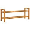 vidaXL Schuhregal mit 2 Etagen 100x27x40 cm Massivholz Eiche