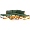 vidaXL Sofa-Set 6 stk. Natur Massivholz Akazie