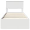 vidaXL Bettrahmen mit Kopfteil Wei&szlig; 90 x 190 cm Holzwerkstoff