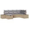 vidaXL Sofa Set mit Kissen 6 pcs Poly-Rattan
