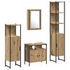 vidaXL Badezimmerm&ouml;bel-Set 4 Stk. Artisan-Eiche 33 x 33 x 185,5 cm