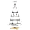 vidaXL Weihnachtsdeko mit St&auml;nder Schwarz 90 cm Stahl