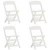 vidaXL Klappbare Gartenst&uuml;hle 4 Stk. PP Wei&szlig;