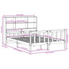 vidaXL Massivholzbett mit Regal ohne Matratze 120x190 cm Kiefer