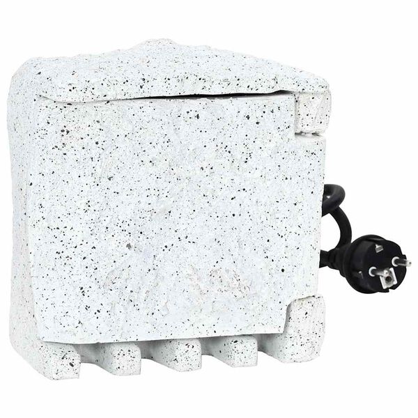 vidaXL Gartensteckdosen mit Zeitschaltuhr Stein-Optik