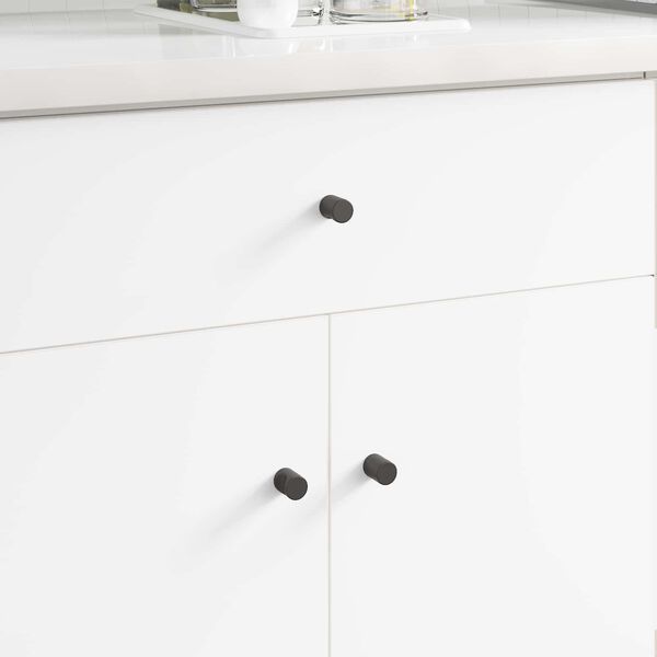 vidaXL Schrankknopf 2 pcs Schwarz 18 x 23 mm Eisen