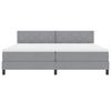 vidaXL Boxspringbett mit Matratze Hellgrau 200 x 200 cm Stoff